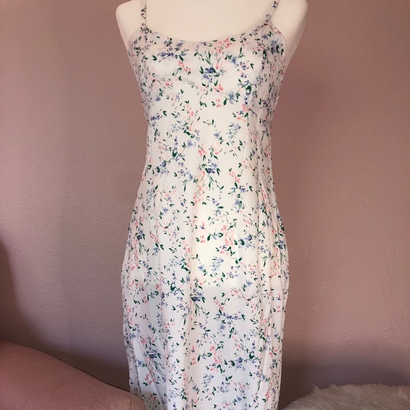 Satin Floral Maxi Dress - Picture 1 of 10